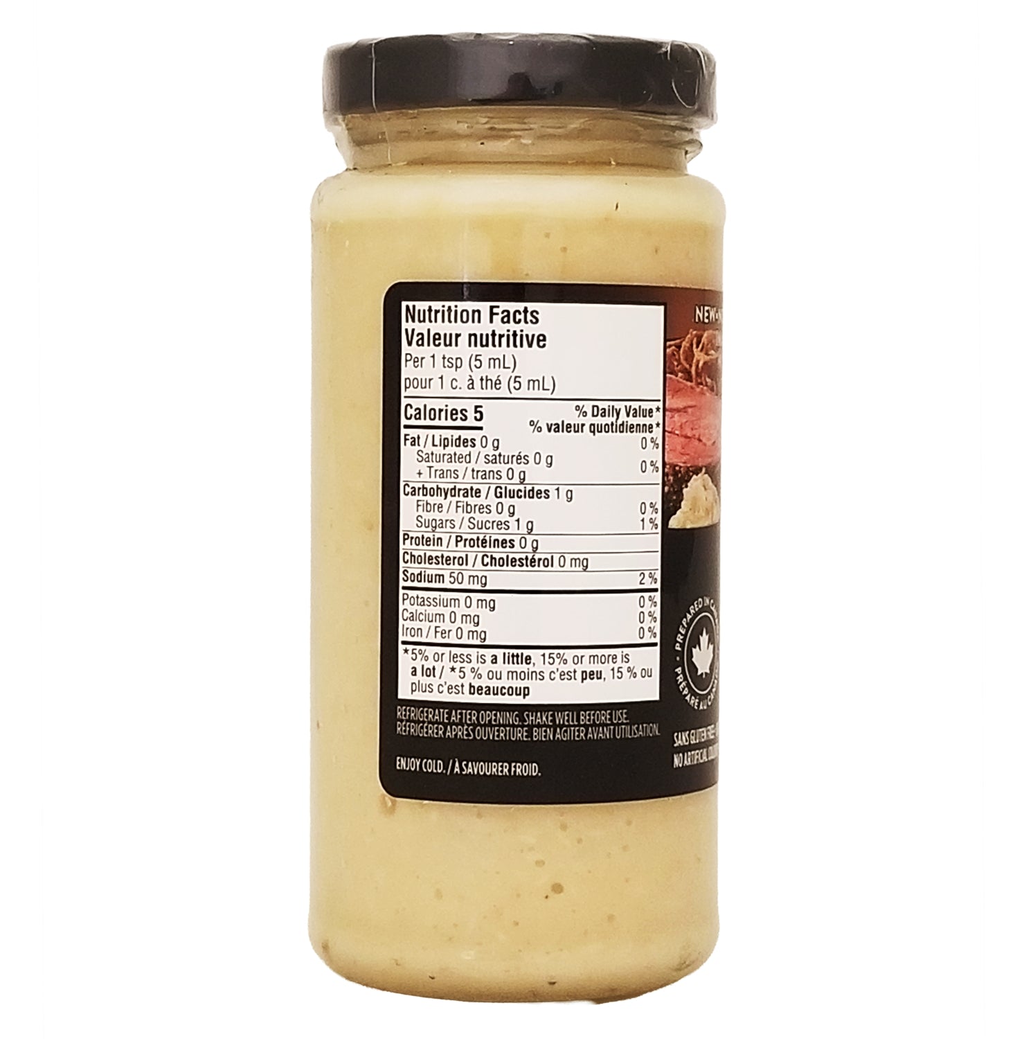 The Keg Prepared Horseradish 250ml jar – side view