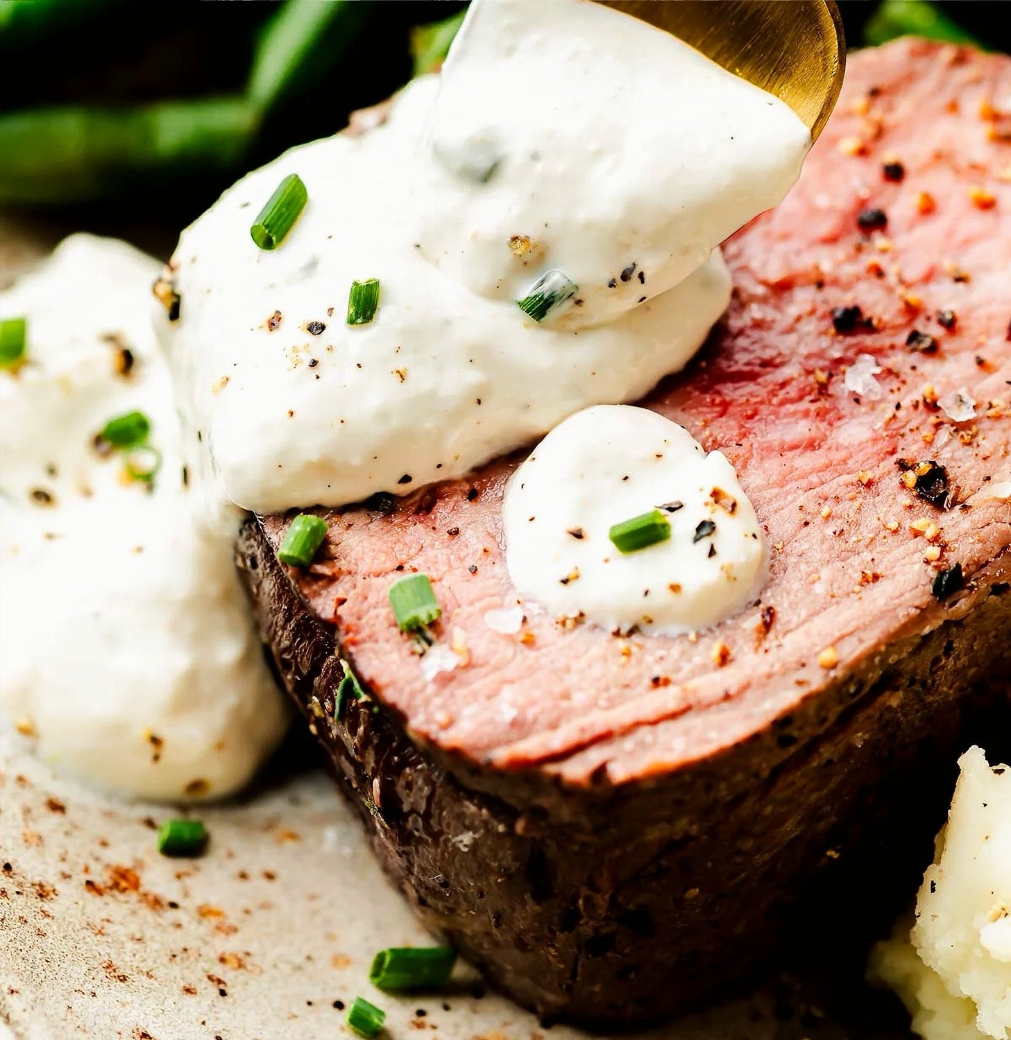 The Keg Prepared Horseradish 250ml – served alongside a steak lifestyle shot