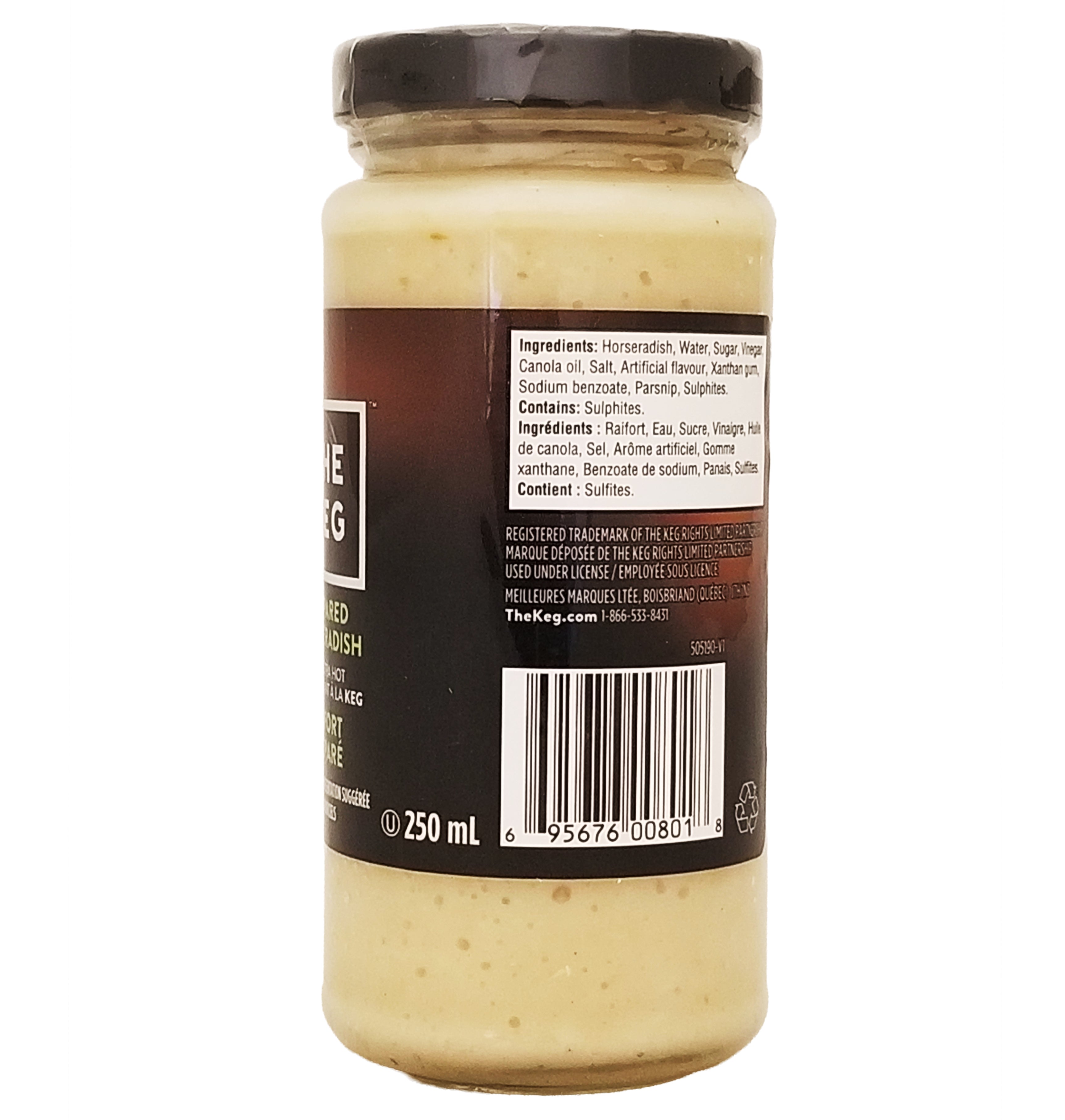 The Keg Prepared Horseradish 250ml – UPC barcode label
