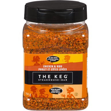 The Keg Steakhouse Chicken & Ribs Seasoning, No MSG Added, 750g/1.6 lbs Front Side