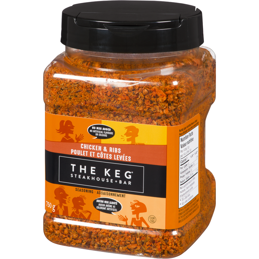 The Keg Steakhouse Chicken & Ribs Seasoning, No MSG Added, 750g/1.6 lbs Right Side