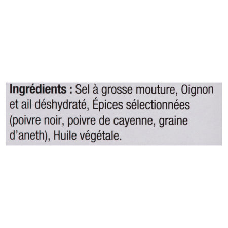 The Keg Steakhouse Steak Seasoning, No MSG Added, 725g/1.6 lbs. Bottle Ingredients In French