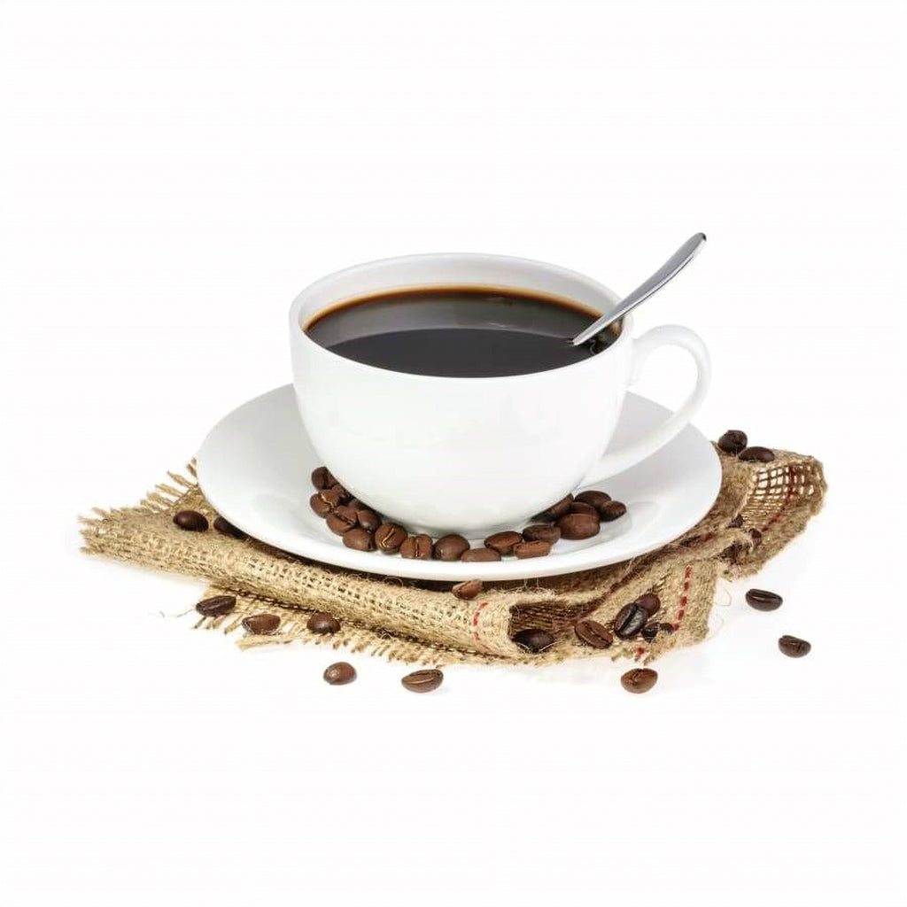 Tim Hortons 100% Colombian Instant Coffee (Intense Dark Roast) 100g/3.5oz., Jar, prepared cup of coffee.