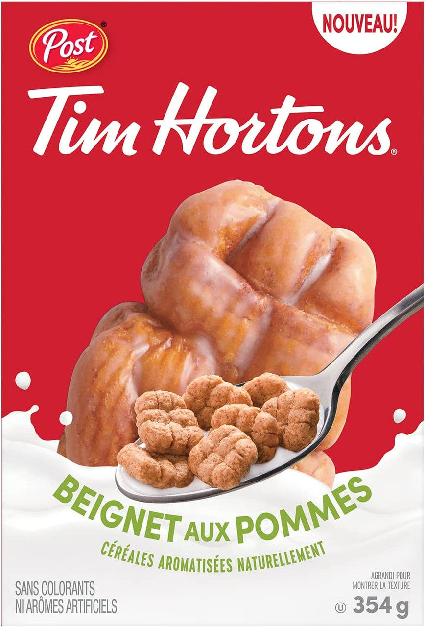 Tim Hortons Apple Fritter Breakfast Cereal, 354g/12.4 oz. Box Cover
