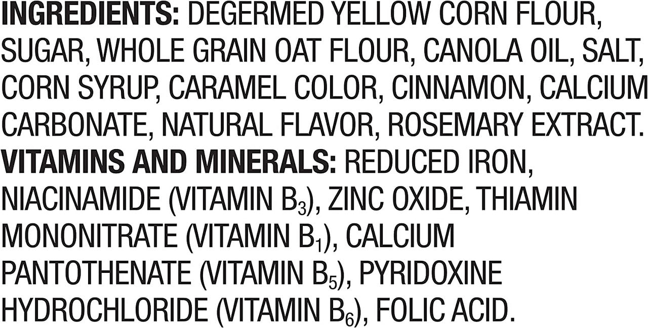 Tim Hortons Apple Fritter Breakfast Cereal, 354g/12.4 oz. Ingredients