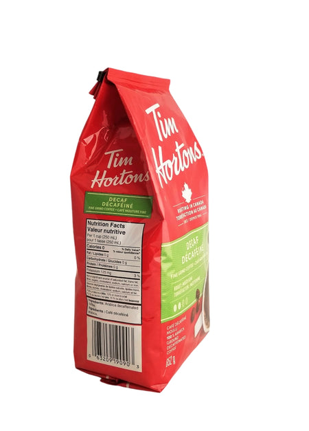 Tim Hortons Decaf Medium Roast Ground Coffee side