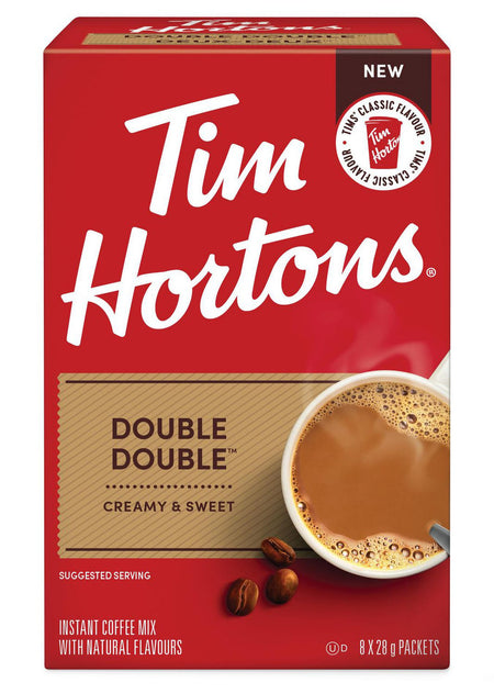 Tim Hortons Double Double Instant Coffee Mix, 8 x 28g/1 oz. Box