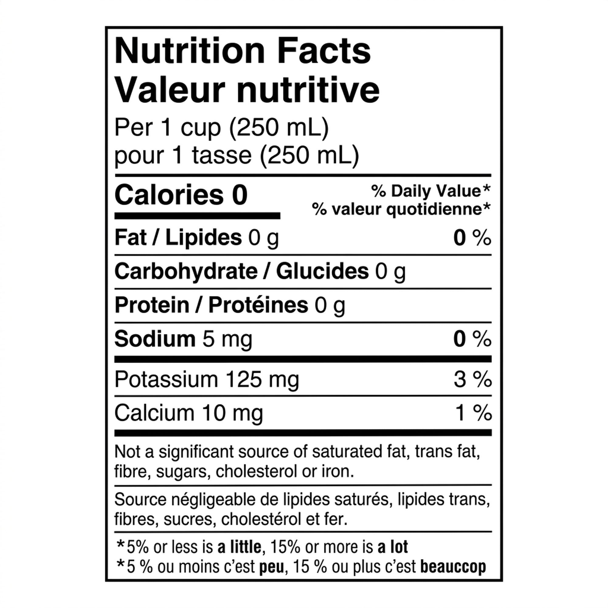 Nutrition facts label for Tim Hortons maple flavored coffee.