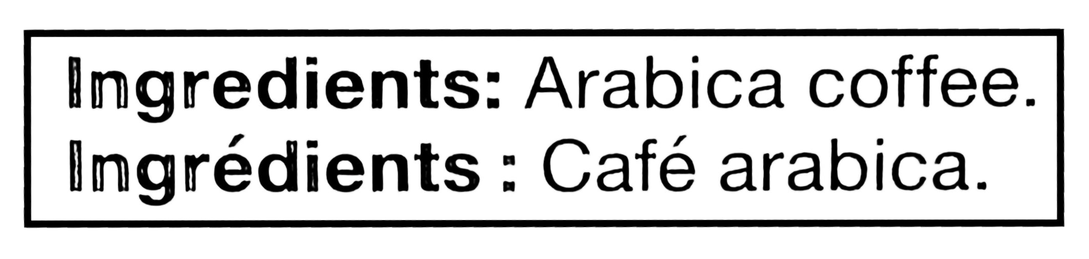 Tim Hortons Original Blend Coffee Box, Medium Roast - 48 K-Cups - Ingredients