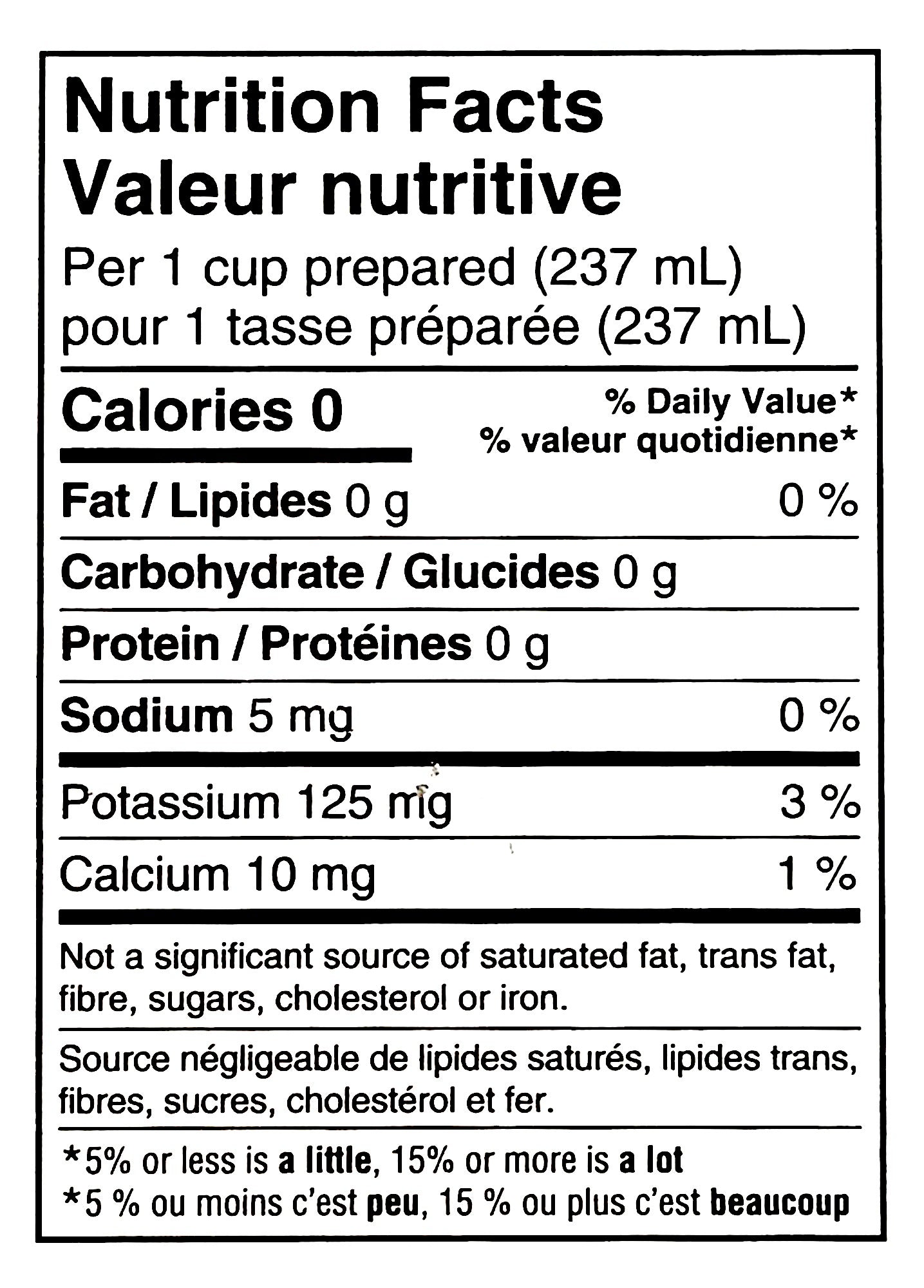 Tim Hortons Original Blend Coffee Box, Medium Roast - 48 K-Cups - Nutrition