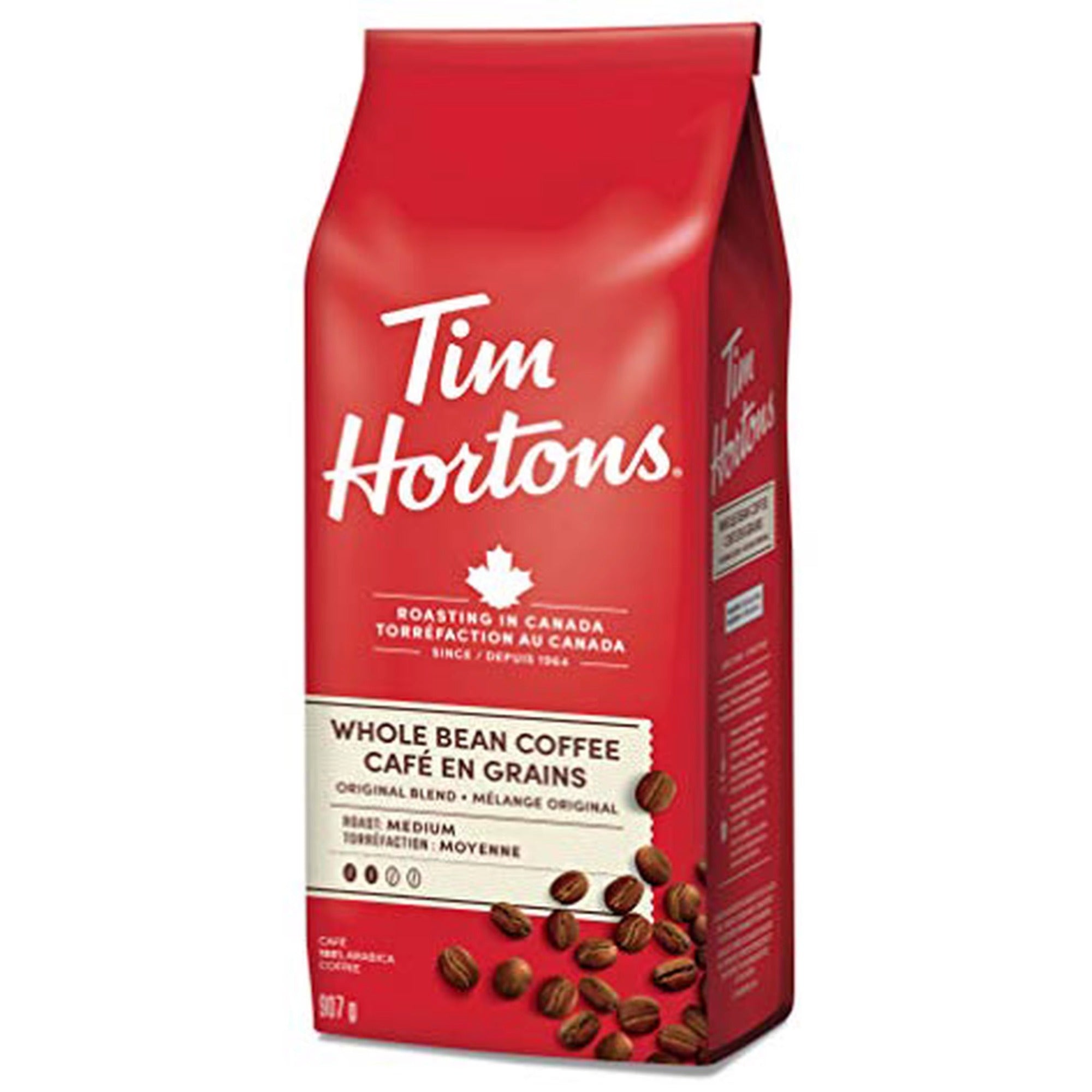 Tim Hortons Medium Roast Whole Bean Coffee 907 g / 32 oz