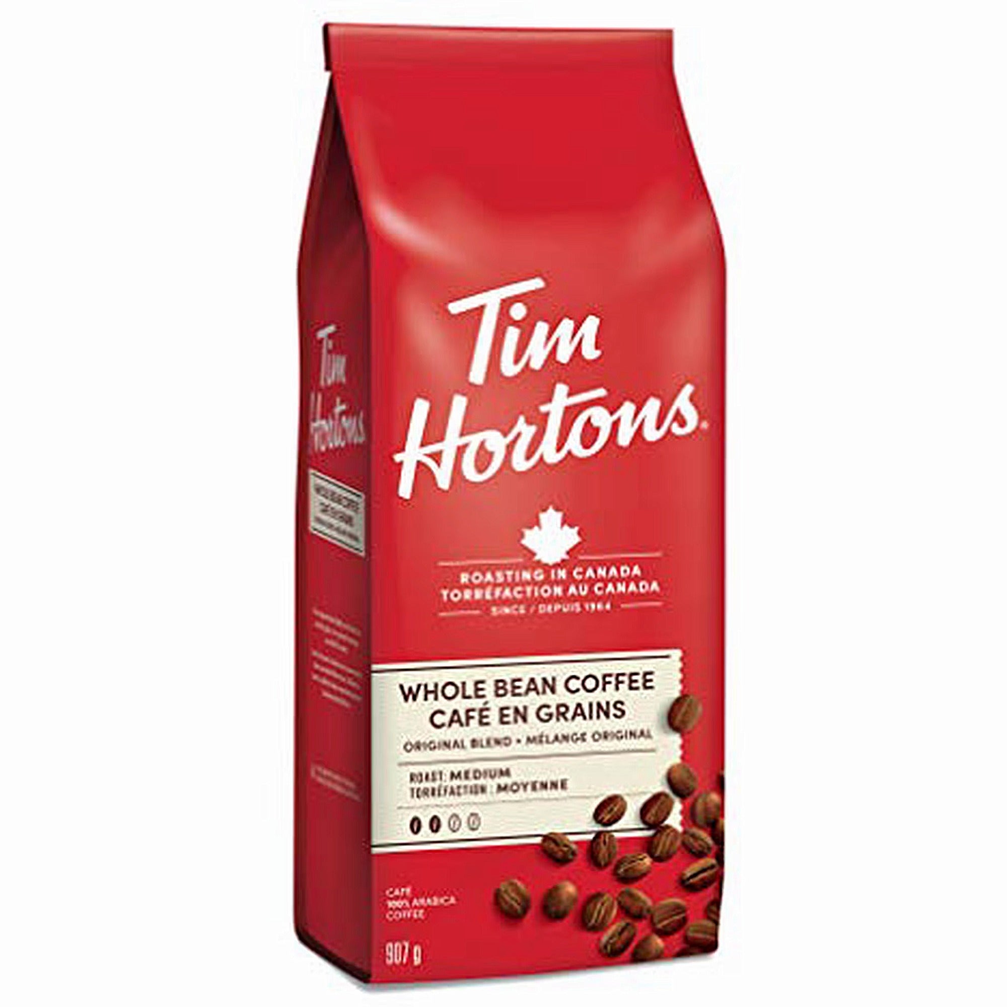 Tim Hortons Medium Roast Whole Bean Coffee 907 g / 32 oz