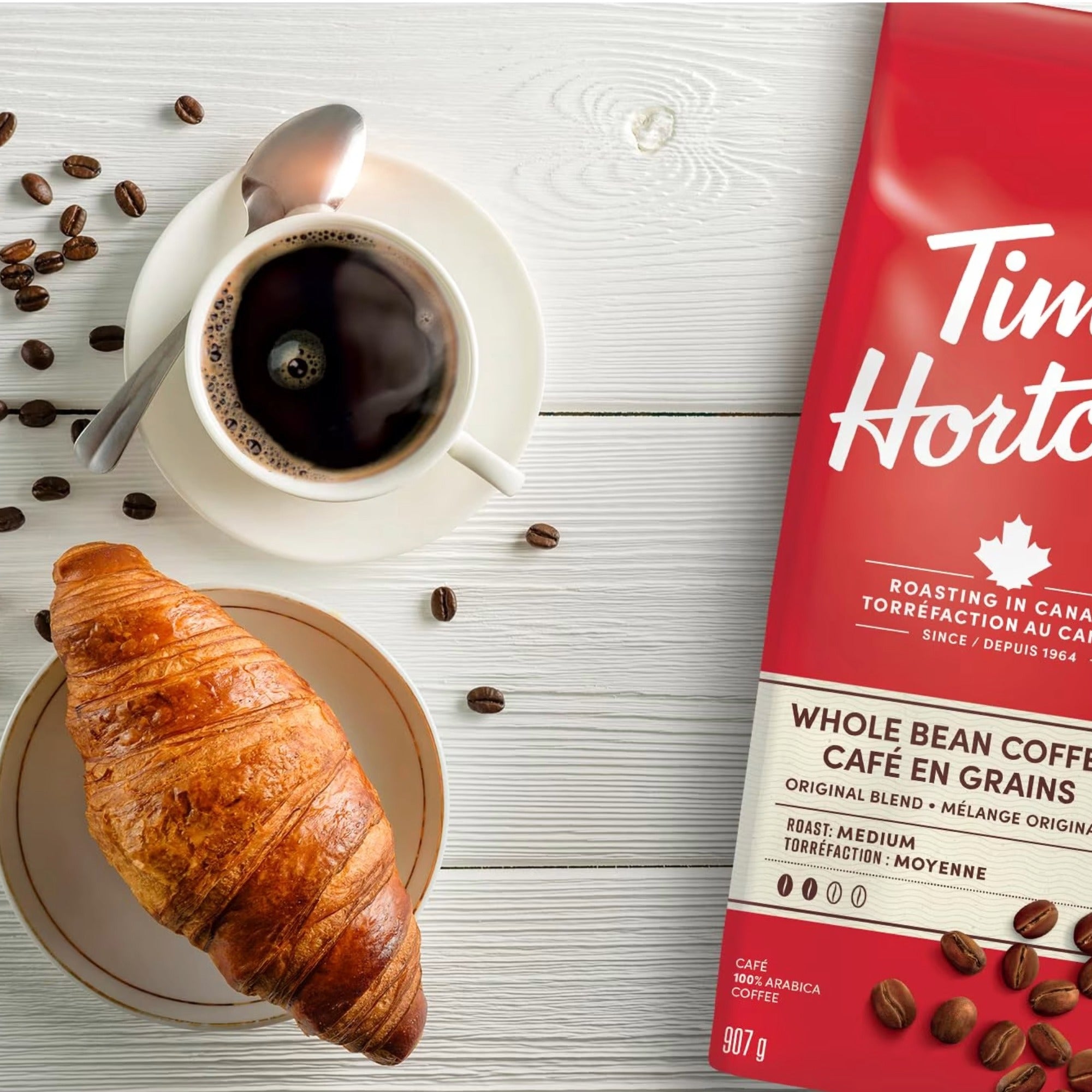 Tim Hortons Medium Roast Whole Bean Coffee 907 g / 32 oz