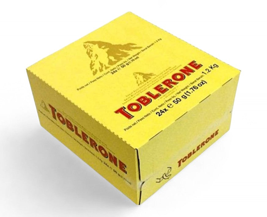 Toblerone Swiss Milk Chocolate With HONEY AND ALMOND NOUGAT, 24x50g, 1.2kg/2.6 lb. - Box