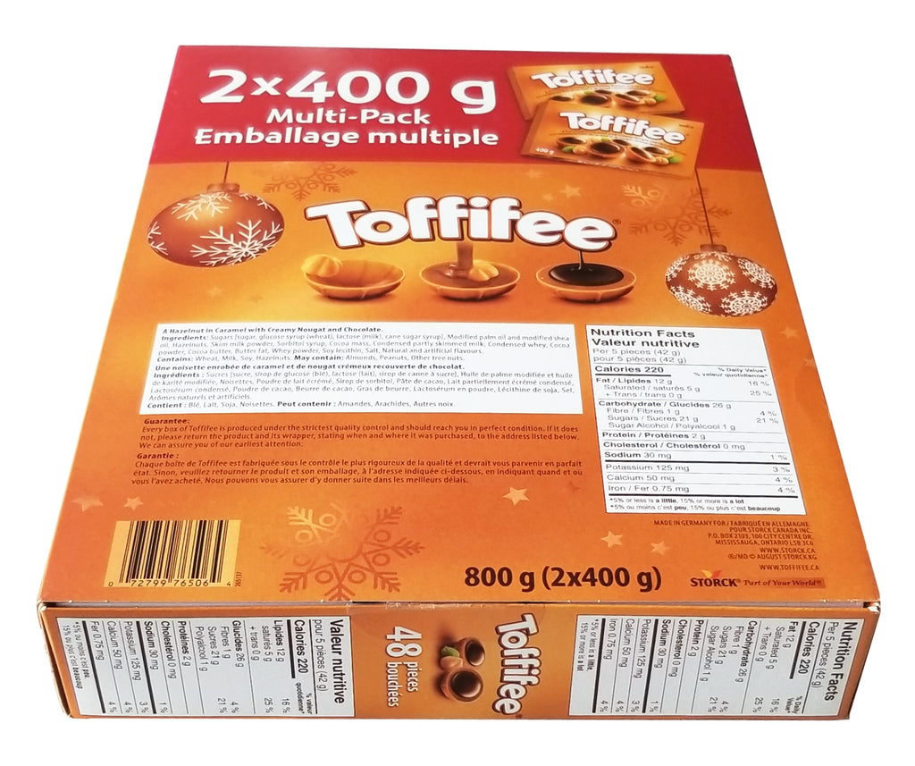 Storck Toffifee Chocolate, Christmas Gift Box, 2 x 400g/14 oz. Box {Imported from Canada}