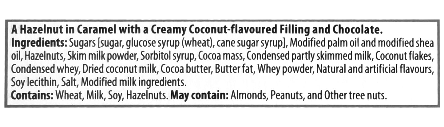 Storck Toffifee Coconut Hazelnut Chocolate, 123g/4.3 oz. Box