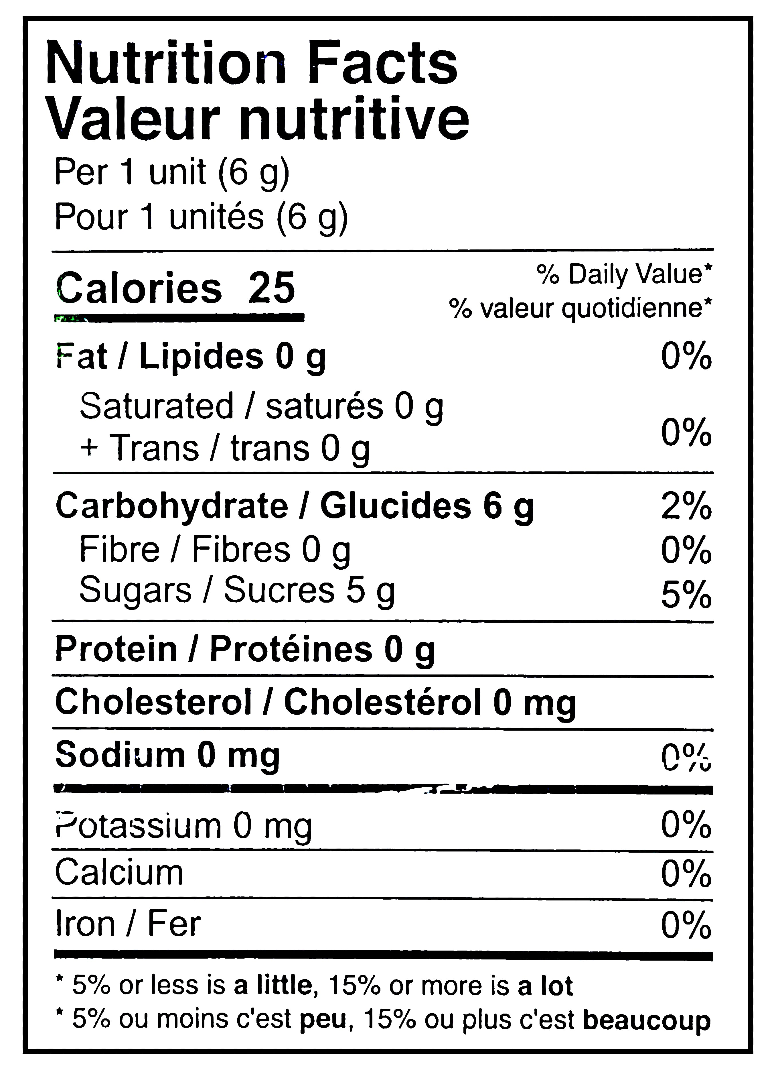 Nutrition facts label of Tonka Classic Toy Trucks, Cement Mixer/ Dump Truck/ Tow Truck, (12x6g), 72g/2.5 oz. total, Package