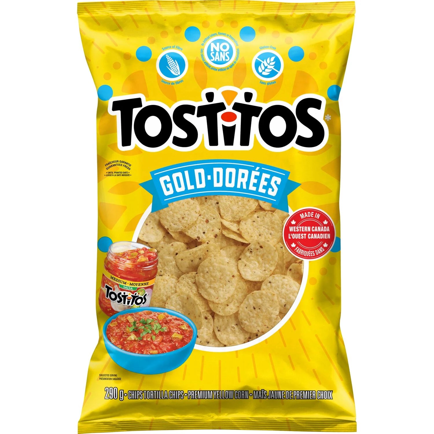 Tostitos Gold Tortilla Chips, front of bag