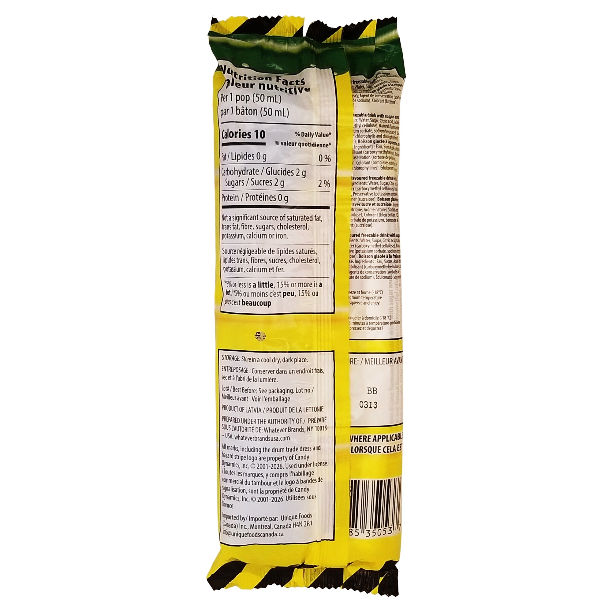 Toxic Waste Freezer Pops 4 Flavors 12 x 50ml, 600ml (20.3 fl oz)