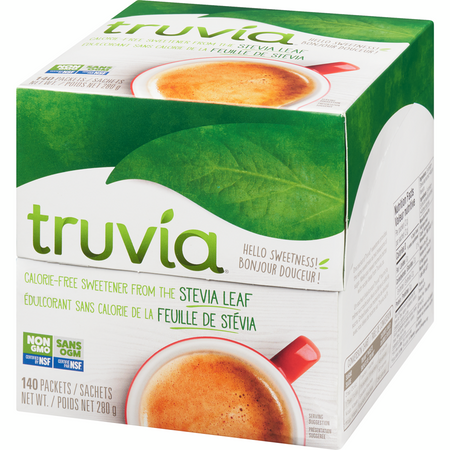 Truvia Calorie-Free Stevia Sweetener Packets, 140ct, 280g/9.8 oz,. Box Right Angle