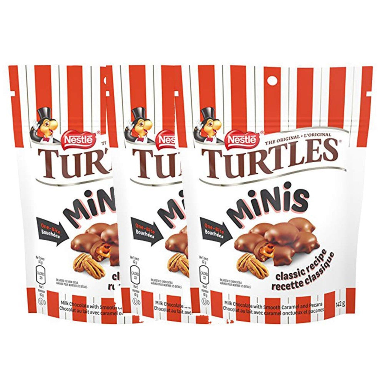TURTLES Mini Original, Pouch 142g/5 oz., (3 Pack) {Imported from Canada}