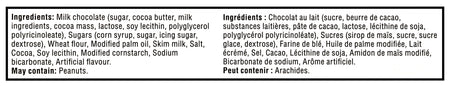 Ingredients list for Twix Caramel Cookie Chocolate Bars