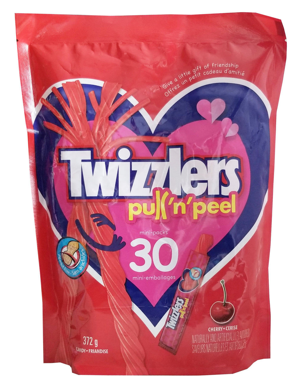 Twizzlers Cherry Pull 'n' Peel Mini-Packs, 30 count, 372g/23 oz