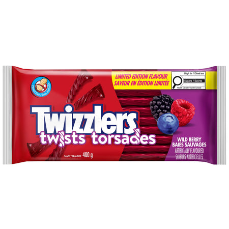 Twizzlers Wild Berry Twists Peanut Free 400 g (14.1 oz)