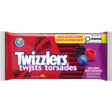 Twizzlers Wild Berry Flavored Twists, 400g/14.1 oz - Front