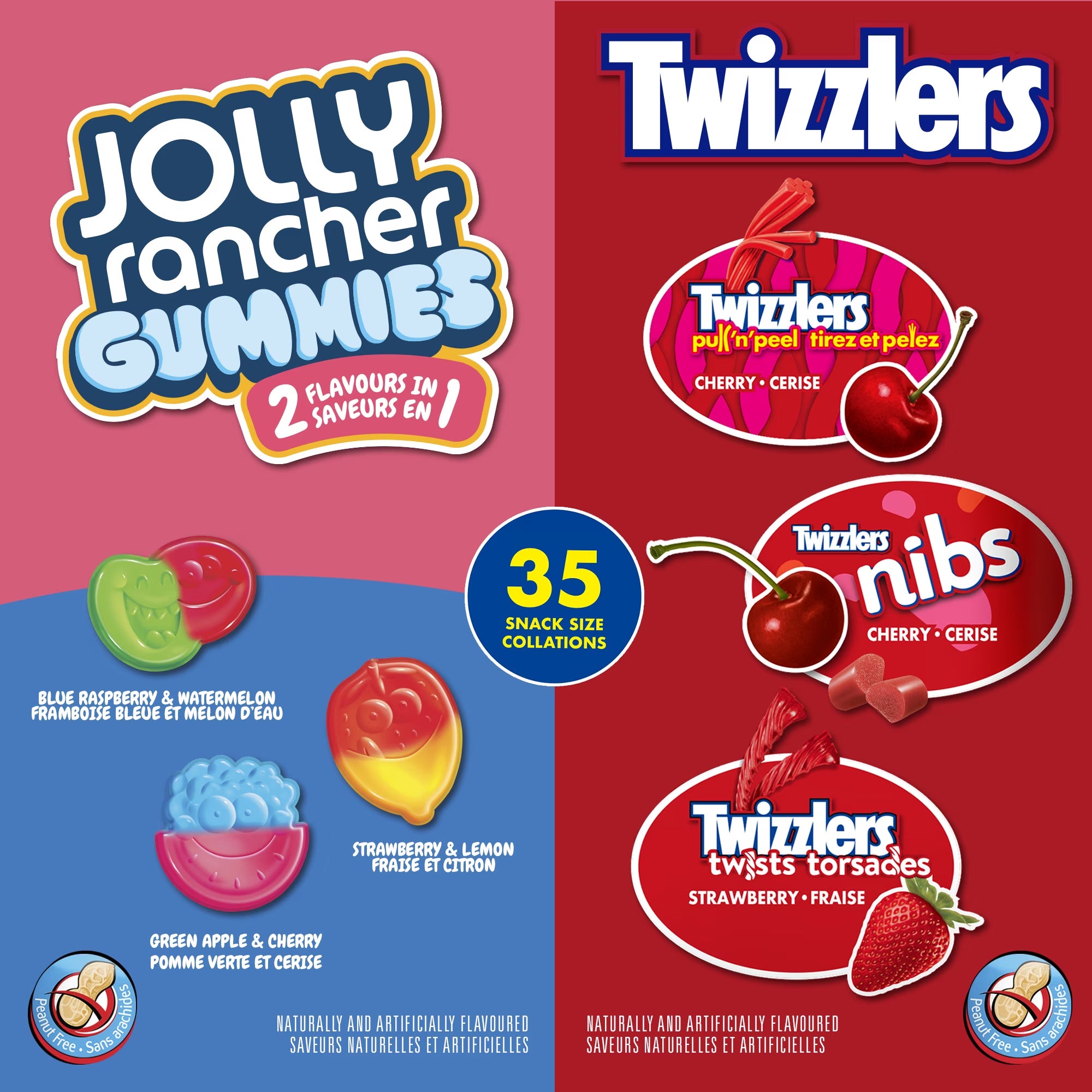 Twizzlers Assorted Gummy Mix Variety Pack, 35 ct, 375 g (13.2 oz)