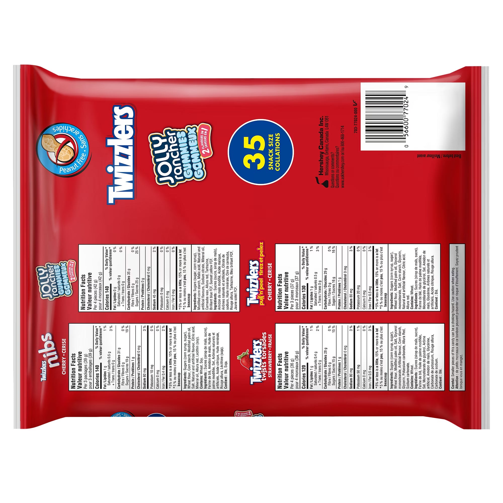 Twizzlers Assorted Gummy Mix Variety Pack, 35 ct, 375 g (13.2 oz)