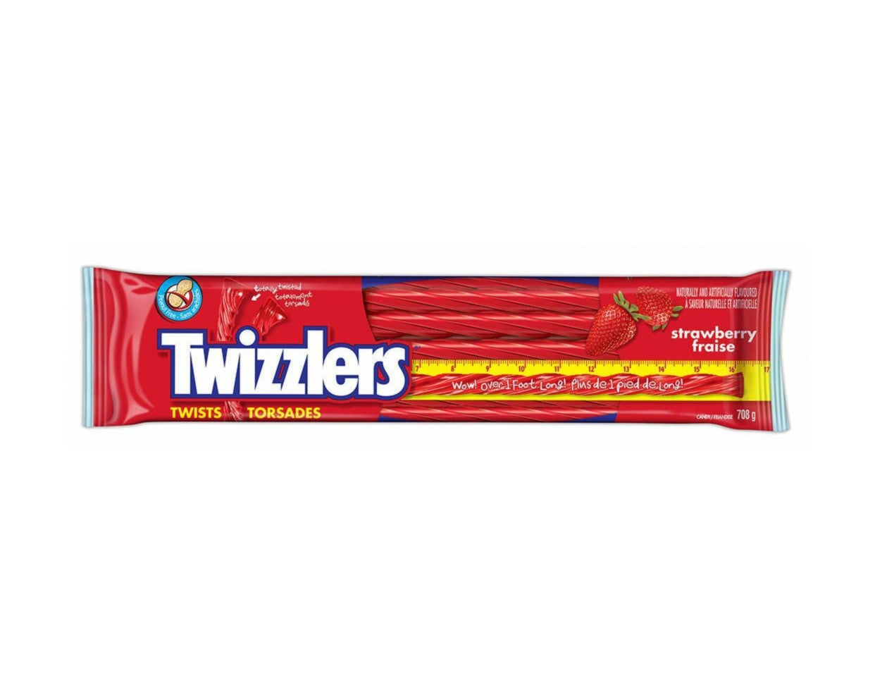 Twizzlers Extra Long Twists Strawberry Flavored, 708g/ 1.5 lbs. {Imported from Canada}