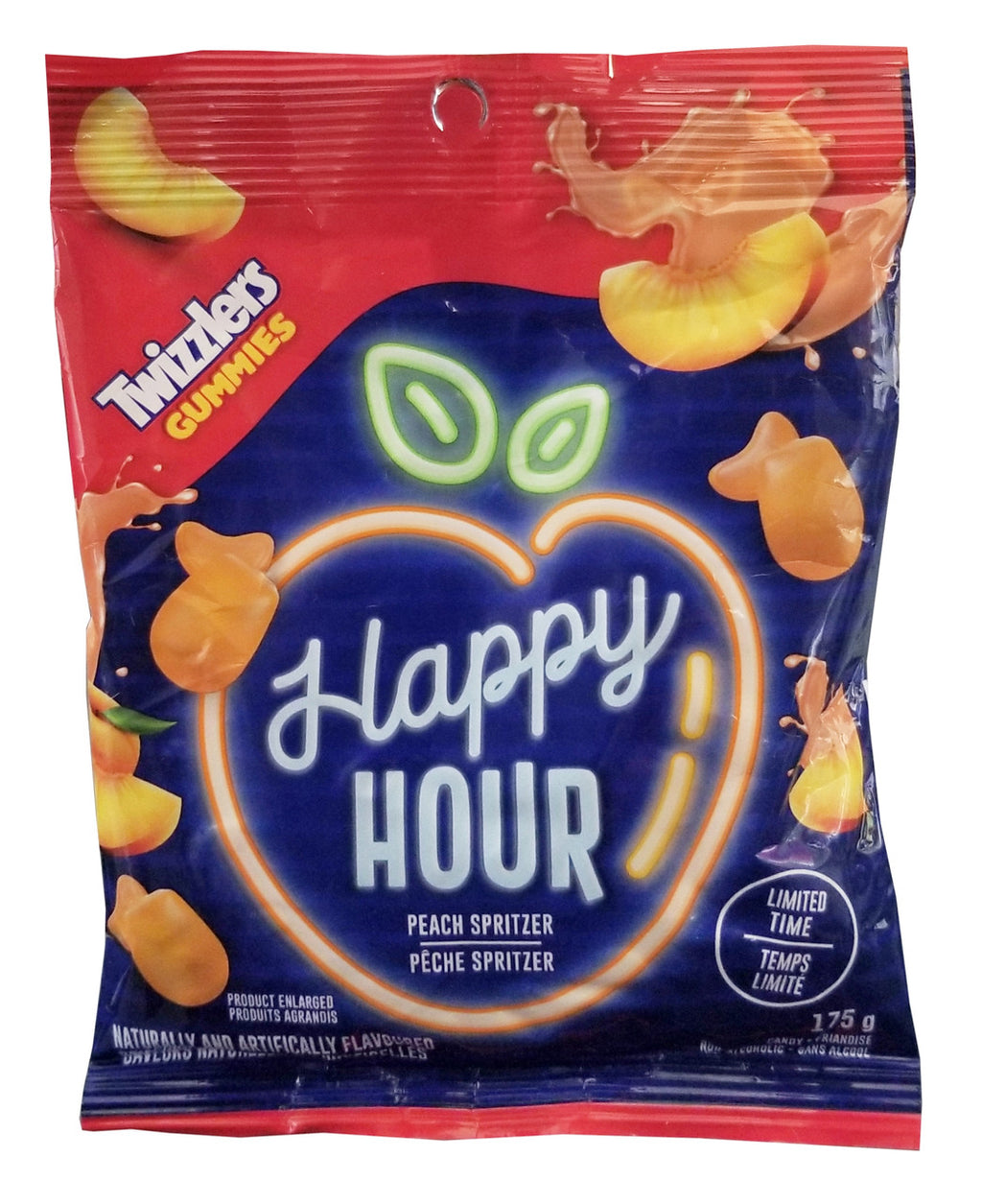 Twizzlers Happy Hour Peach Spritzer Gummies, 175g/6 oz., Bag {Imported from Canada}