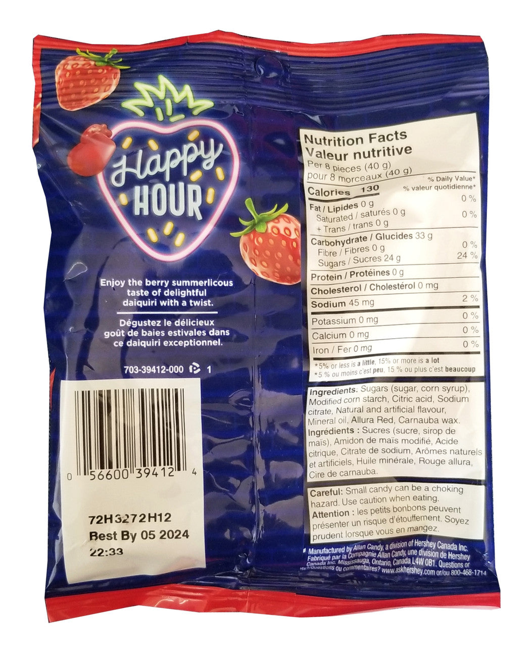 Twizzlers Happy Hour Strawberry Daiquiri Gummies, 175g/6 oz., Bag {Imported from Canada}