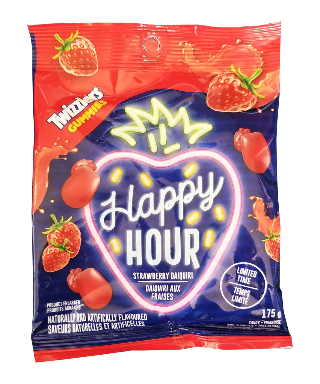 Twizzlers Happy Hour Strawberry Daiquiri Gummies, 175g/6 oz., Bag {Imported from Canada}