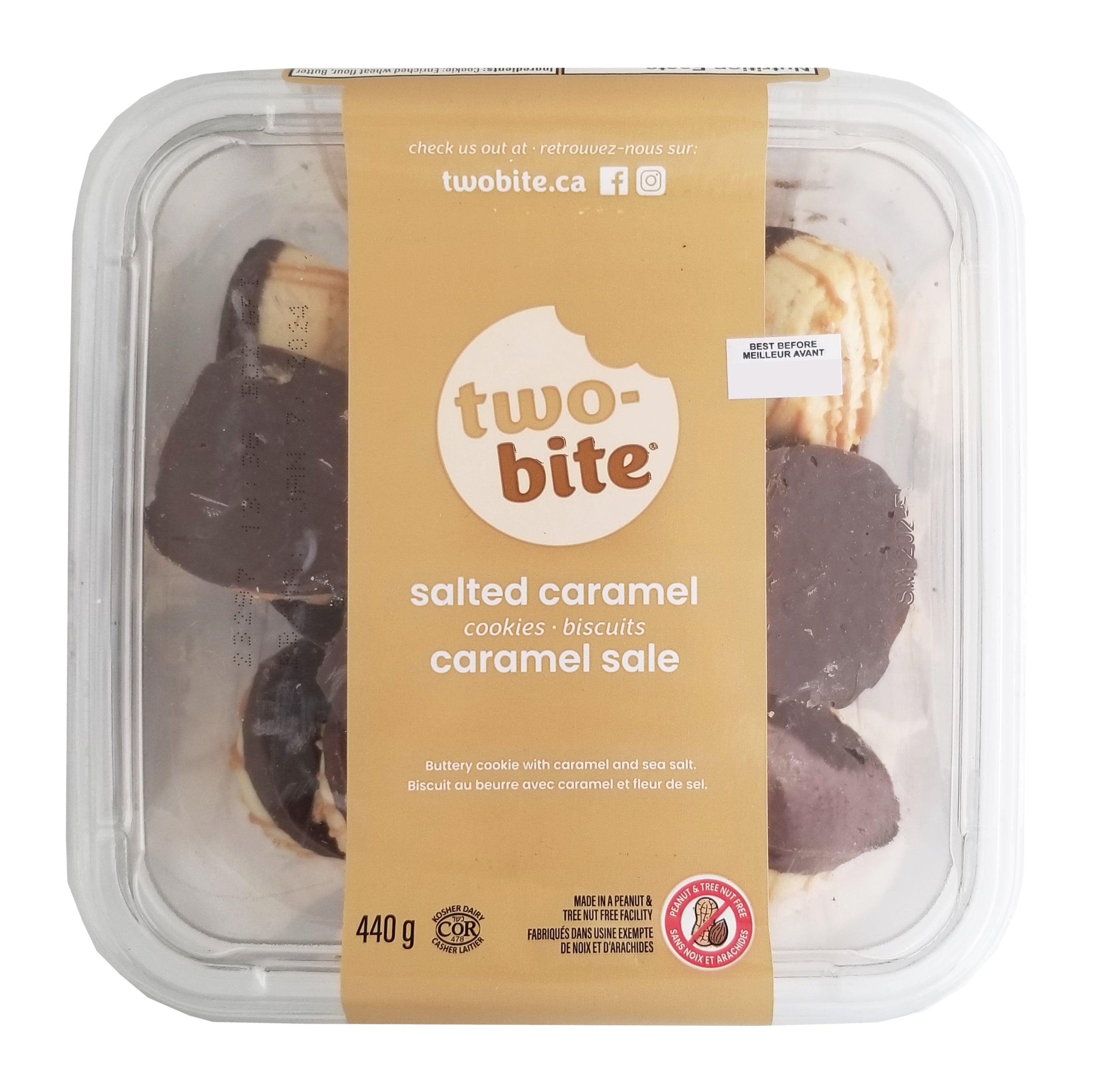 Two-Bite Salted Caramel Cookies, 440g/15.4 oz. Box {Imported from Canada}