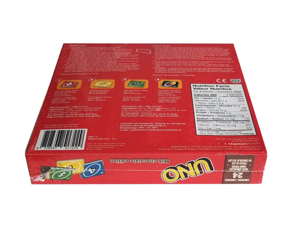 UNO Milk Chocolate Game, 108g/4 oz. Box {Imported from Canada}