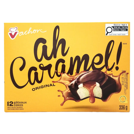 Vachon Ah Caramel! Original Chocolate-Coated Caramel Cakes, 12-Pack, 336g (11.9 oz)