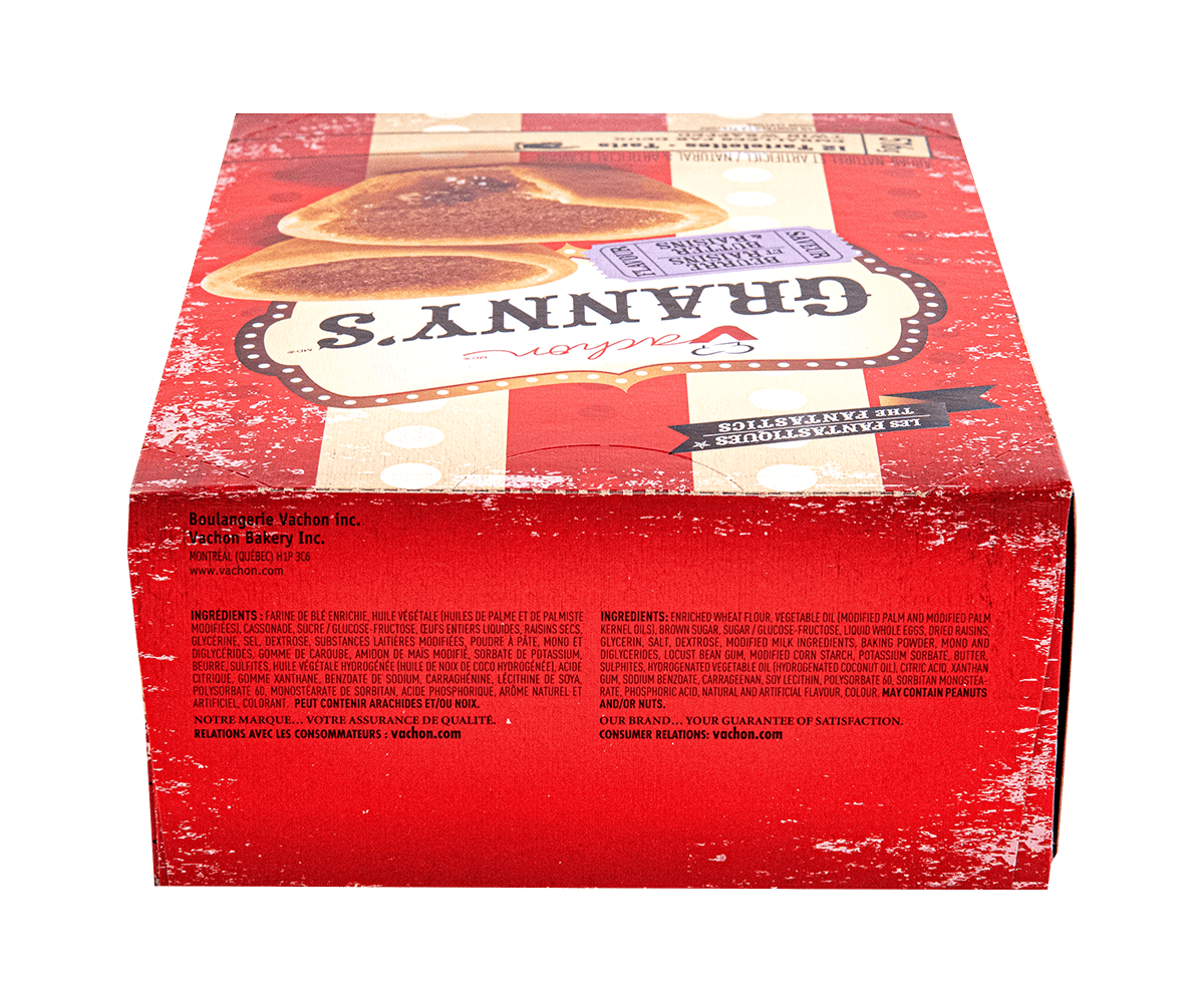 Vachon Granny's Butter & Raisins Tarts, 516g/18.2oz., {Imported from Canada}
