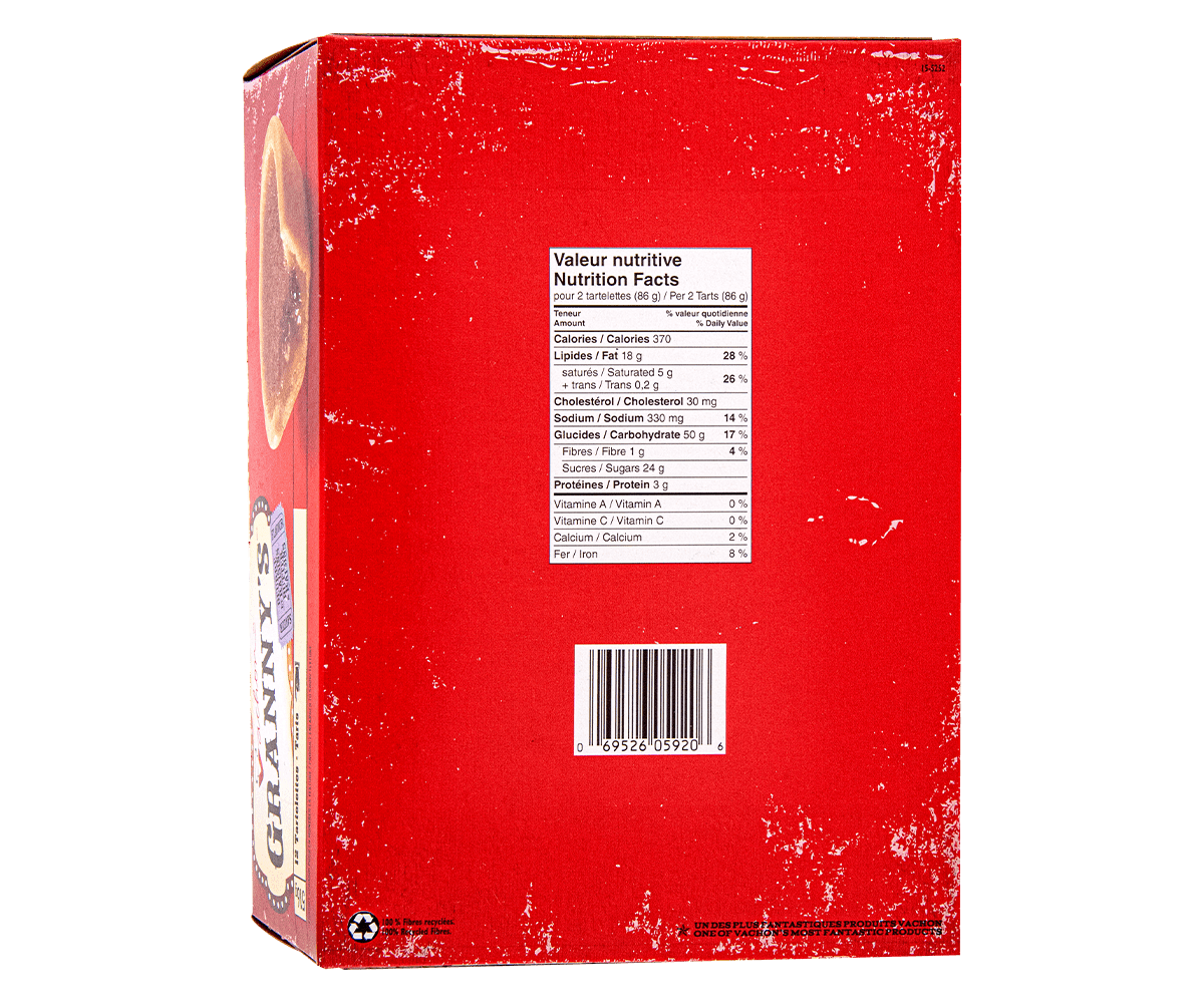 Vachon Granny's Butter & Raisins Tarts, 516g/18.2oz., {Imported from Canada}