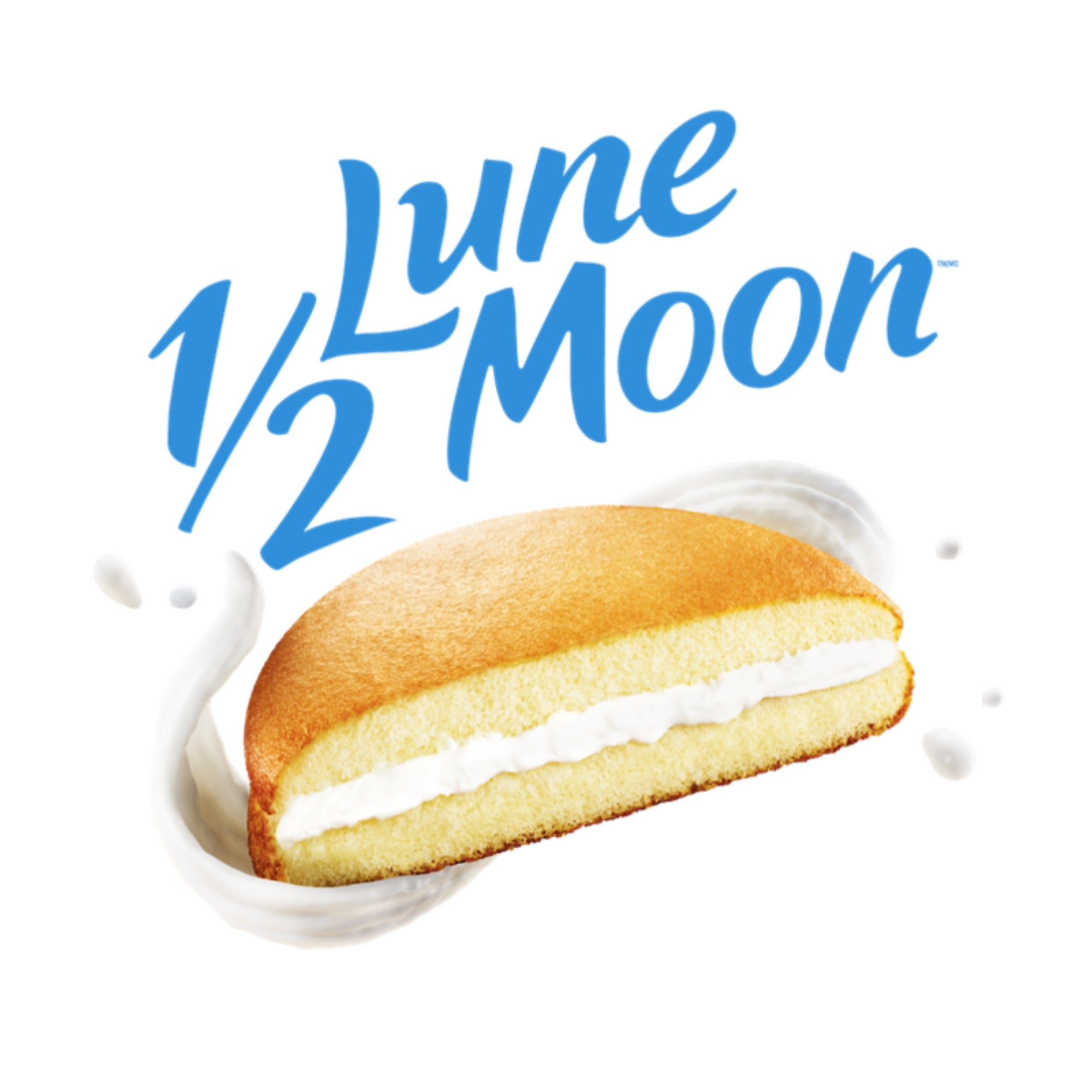 Vachon 1/2 Moon Original Vanilla Cream-Filled Sponge Cakes, 6-Pack, 282g (9.9 oz)