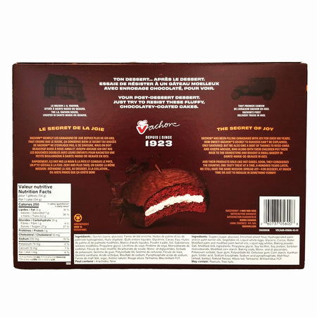 Vachon Jos Louis Original Sponge Cake, Vanilla Crème & Chocolate Coating, 6-Pack, 324g (11.4 oz)