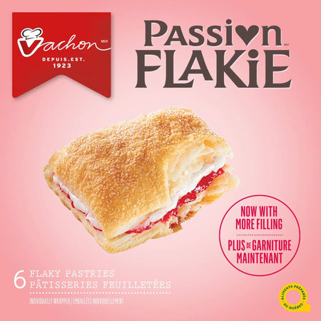 Vachon Passion Flakie Apple-Raspberry Flaky Pastries, 6-Pack, 305g (10.8 oz)