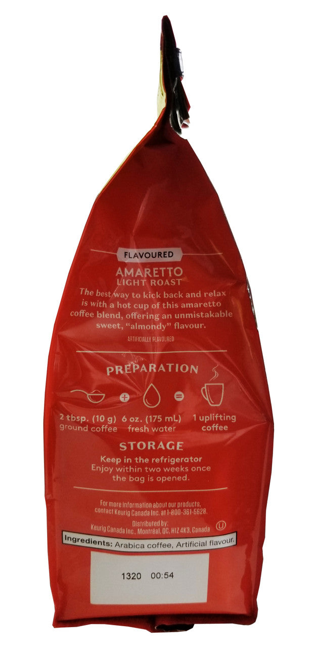 Van Houtte, Amaretto Inspiered Light Ground Coffee, 340g/12oz., {Imported from Canada}