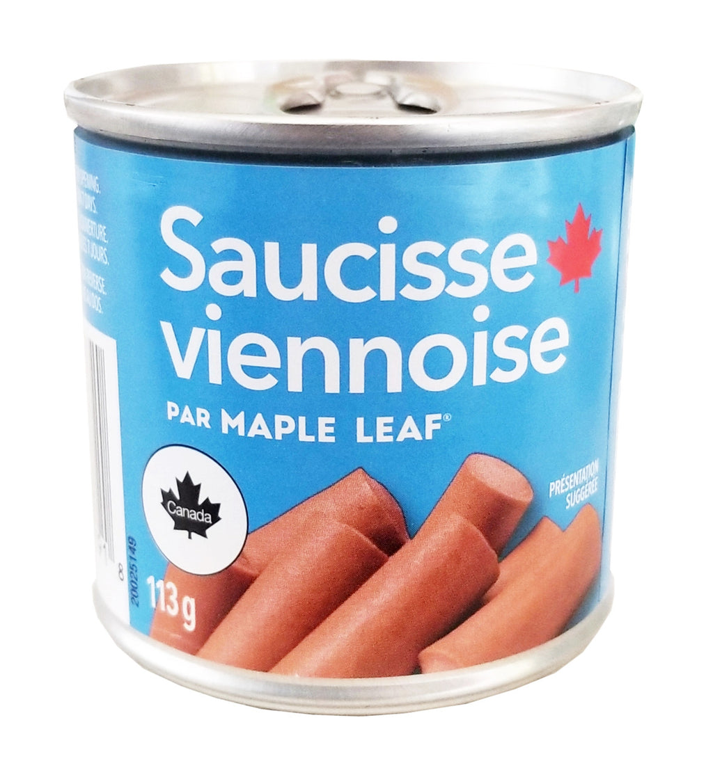 Maple Leaf Vienna Sausage, Ready to Eat!, 113g/4 oz. Can (Imported from Canada)