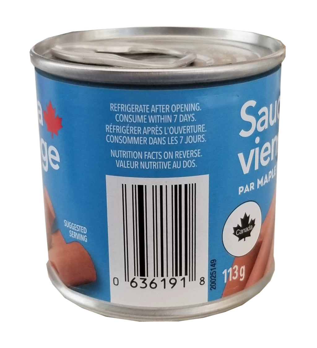 Maple Leaf Vienna Sausage, Ready to Eat!, 113g/4 oz. Can (Imported from Canada)