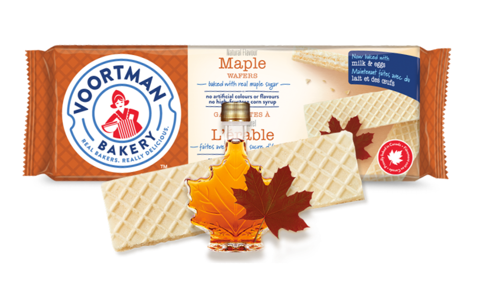 Voortman Maple Wafer Cookies, 300g/10.6 oz., {Imported from Canada}