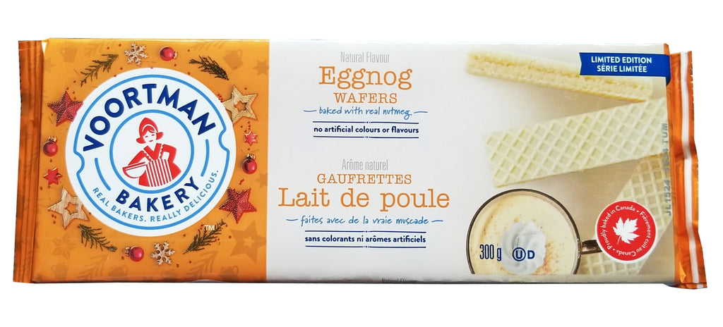 Voortman Bakery Eggnog Wafers, 300g/10.5 oz. Package {Imported from Canada}