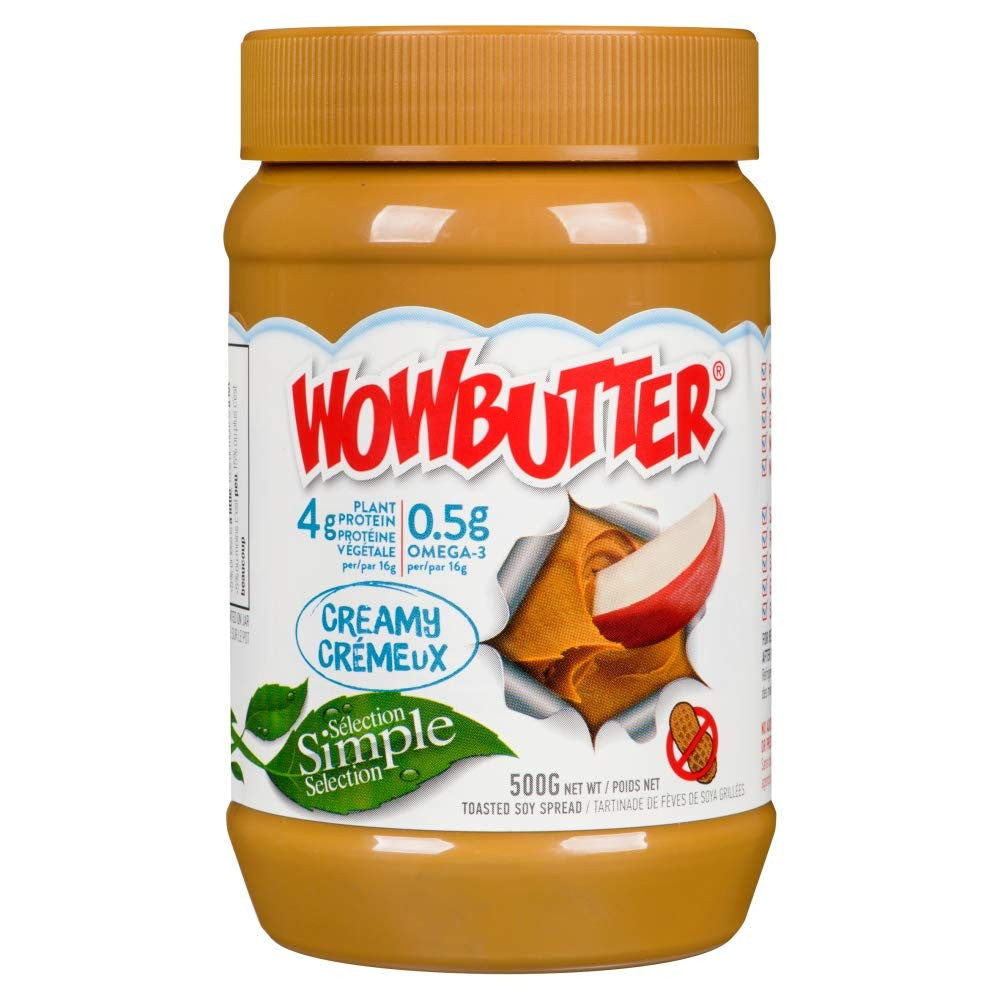 WOWBUTTER Creamy Peanut Butter Alternative, 500g/17.6 oz.