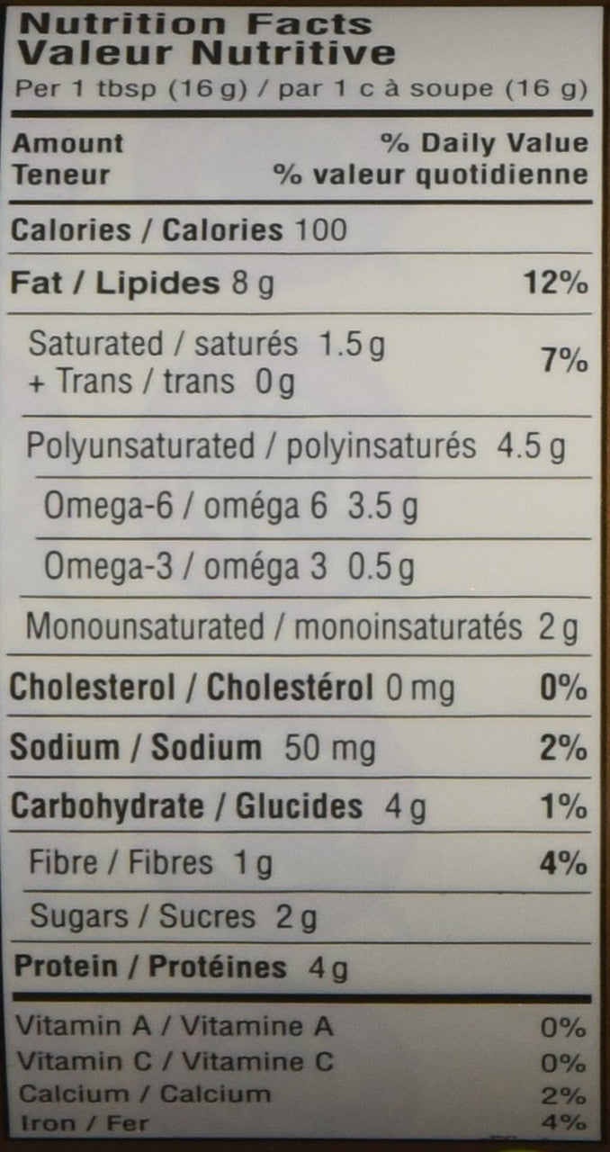 WOWBUTTER Creamy Peanut Butter Alternative, 500g/17.6 oz. Nutrition Facts Label